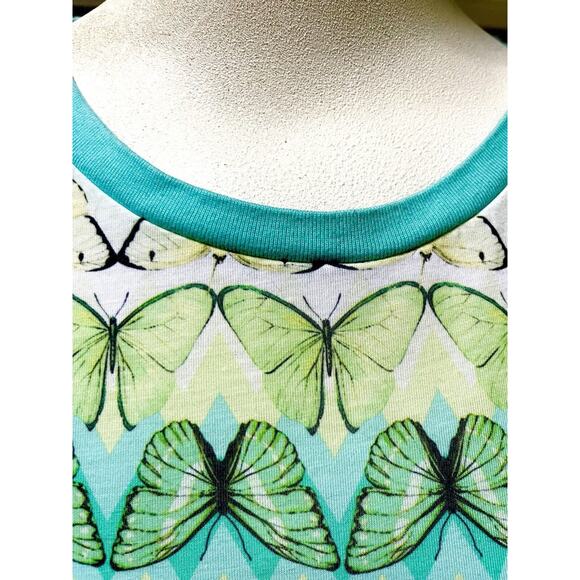 Adidas BUTTERFLY BLUE PINK firebird track Soccer Top Crew Neck Borbo Med Jogger - Picture 3 of 7